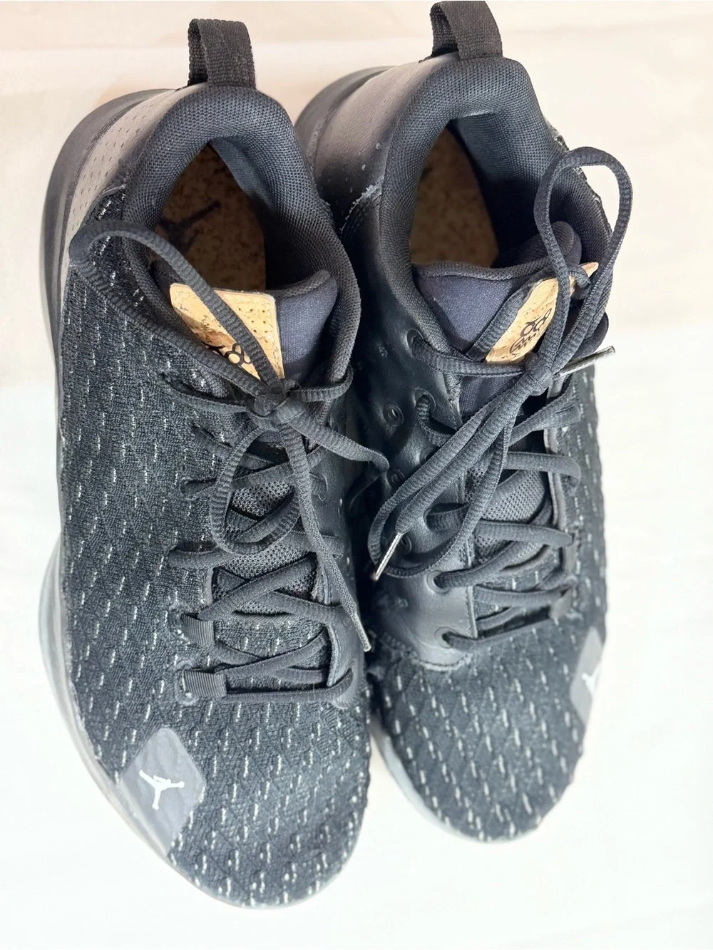 Jordan Men's Black Knit Training Sneakers